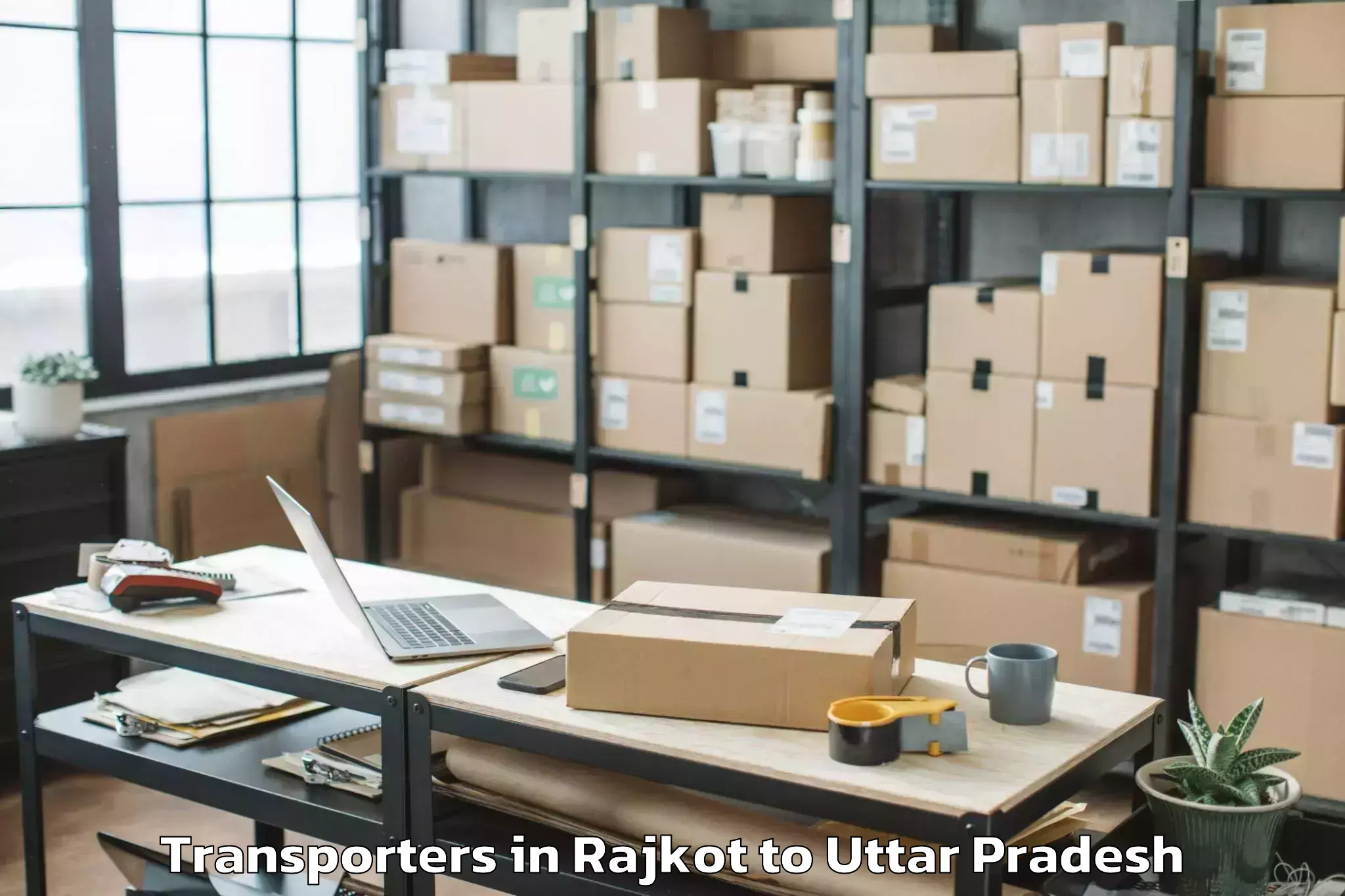 Book Rajkot to Sharda University Greater Noid Transporters Online